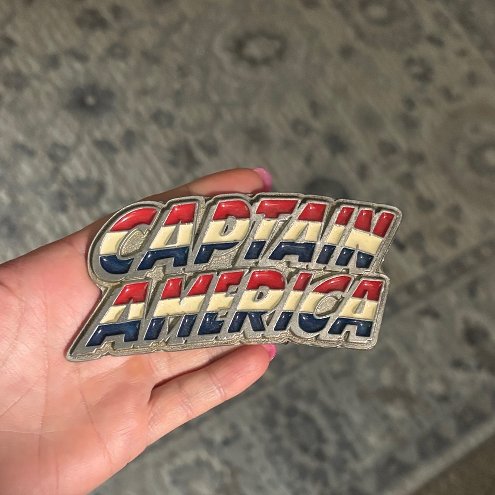 Captain America Enamel belt buckle Patch - Red, White, Blue